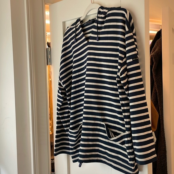 Saint James Navy Striped Sweatshirt - Picture 1 of 7